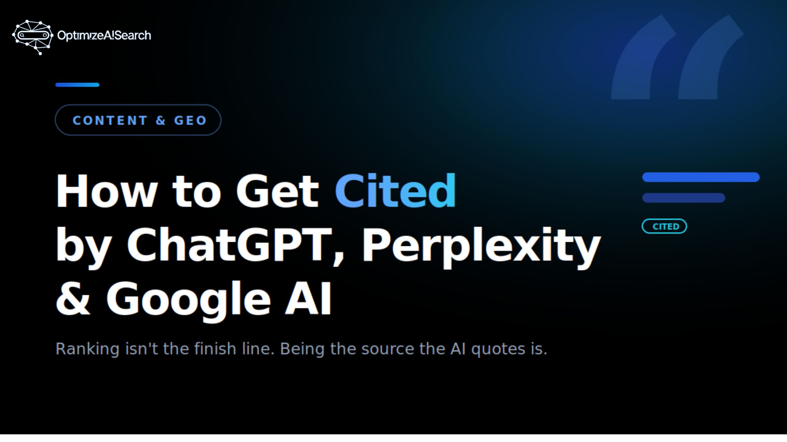 How to Get Cited by ChatGPT, Perplexity & Google AI: A Content Creator's Guide