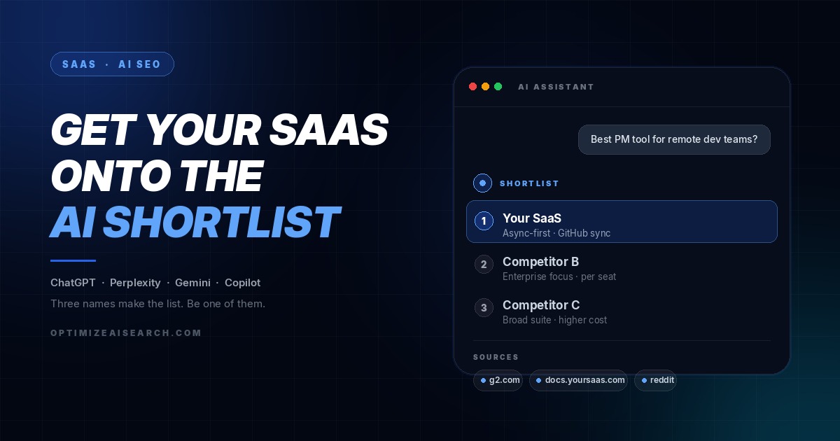How to Get Your SaaS Into AI-Generated Software Shortlists